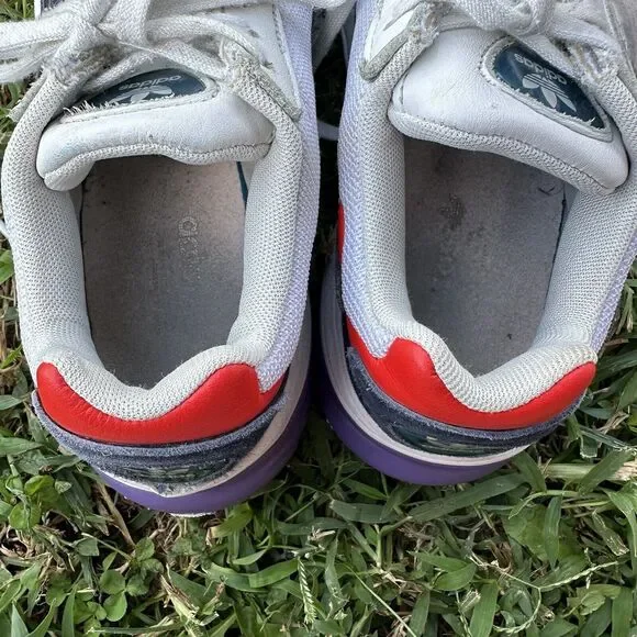 Adidas Originals Women’s Size 6 Shoes Falcon Crystal White Collegiate Navy - Picture 8 of 12